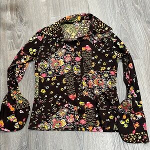 Vintage Andrew St. John 1970s Floral Button Down Shirt